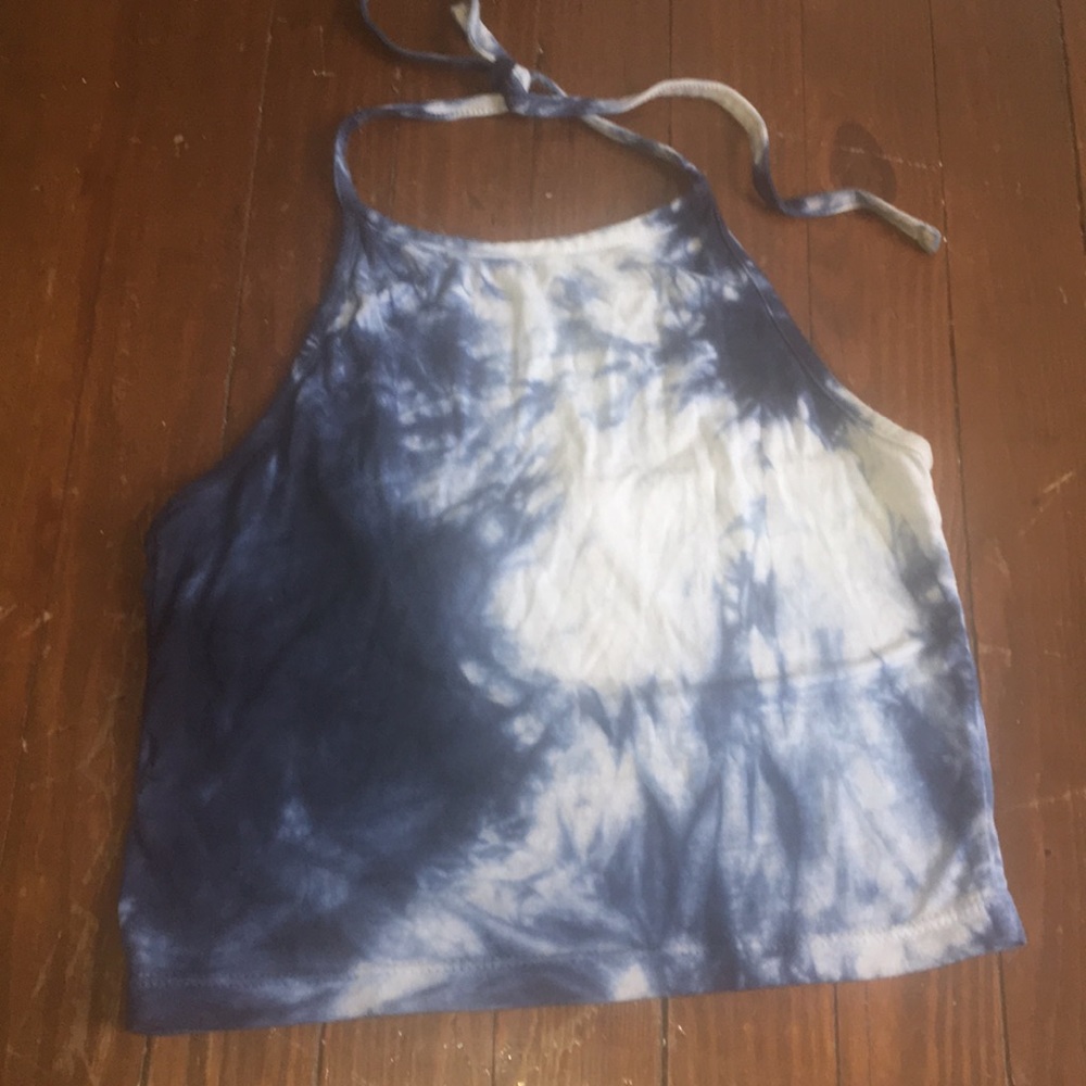 Blue halter top